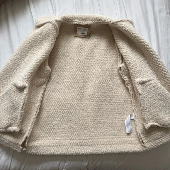 Zara Faux Suede Sherpa Lined Jacket
